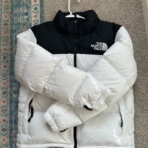 Like New White North Face Nuptse puffer jacket